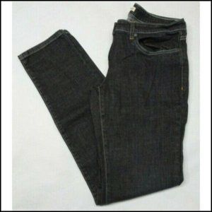 Eileen Fisher Size 6 Black Skinny Straight Denim Jeans